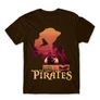 Barna One Piece férfi rövid ujjú póló - I Am The King Of Pirates