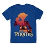 Királykék One Piece férfi rövid ujjú póló - I Am The King Of Pirates