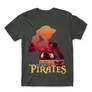 Sötétszürke One Piece férfi rövid ujjú póló - I Am The King Of Pirates
