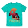 Türkiz One Piece férfi rövid ujjú póló - I Am The King Of Pirates
