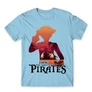 Világoskék One Piece férfi rövid ujjú póló - I Am The King Of Pirates
