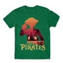 Zöld One Piece férfi rövid ujjú póló - I Am The King Of Pirates