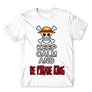 Fehér One Piece férfi rövid ujjú póló - Keep Calm and Be Pirate King