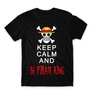 Kép 10/24 - Fekete One Piece férfi rövid ujjú póló - Keep Calm and Be Pirate King