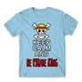Világoskék One Piece férfi rövid ujjú póló - Keep Calm and Be Pirate King