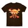 Barna One Piece férfi rövid ujjú póló - Logo Silhouette