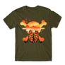 Khaki One Piece férfi rövid ujjú póló - Logo Silhouette