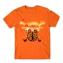 Narancs One Piece férfi rövid ujjú póló - Logo Silhouette