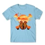 Világoskék One Piece férfi rövid ujjú póló - Logo Silhouette