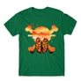 Zöld One Piece férfi rövid ujjú póló - Logo Silhouette