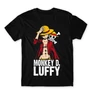 Fekete One Piece férfi rövid ujjú póló - Luffy Color