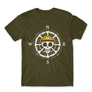 Khaki One Piece férfi rövid ujjú póló - One Piece Compass