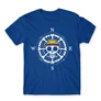 Királykék One Piece férfi rövid ujjú póló - One Piece Compass