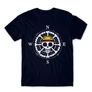 Sötétkék One Piece férfi rövid ujjú póló - One Piece Compass