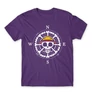 Sötétlila One Piece férfi rövid ujjú póló - One Piece Compass