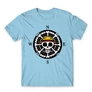 Világoskék One Piece férfi rövid ujjú póló - One Piece Compass