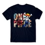 Sötétkék One Piece férfi rövid ujjú póló - Text