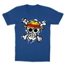 Királykék One Piece gyerek rövid ujjú póló - Grunge Logo