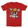 Kép 8/13 - Piros One Piece gyerek rövid ujjú póló - Grunge Logo