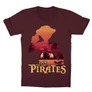 Bordó One Piece gyerek rövid ujjú póló - I Am The King Of Pirates