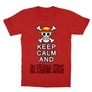 Kép 8/13 - Piros One Piece gyerek rövid ujjú póló - Keep Calm and Be Pirate King