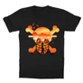 Fekete One Piece gyerek rövid ujjú póló - Logo Silhouette