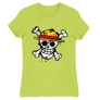 Almazöld One Piece női rövid ujjú póló - Grunge Logo