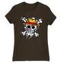Barna One Piece női rövid ujjú póló - Grunge Logo