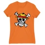 Narancs One Piece női rövid ujjú póló - Grunge Logo