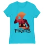 Atollkék One Piece női rövid ujjú póló - I Am The King Of Pirates