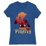 Királykék One Piece női rövid ujjú póló - I Am The King Of Pirates