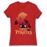 Piros One Piece női rövid ujjú póló - I Am The King Of Pirates