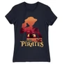 Sötétkék One Piece női rövid ujjú póló - I Am The King Of Pirates