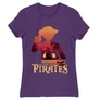 Sötétlila One Piece női rövid ujjú póló - I Am The King Of Pirates