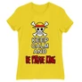 Citromsárga One Piece női rövid ujjú póló - Keep Calm and Be Pirate King