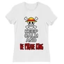 Fehér One Piece női rövid ujjú póló - Keep Calm and Be Pirate King