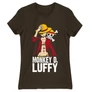 Barna One Piece női rövid ujjú póló - Luffy Color