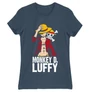 Denim One Piece női rövid ujjú póló - Luffy Color
