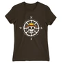 Barna One Piece női rövid ujjú póló - One Piece Compass