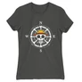 Sötétszürke One Piece női rövid ujjú póló - One Piece Compass