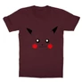 Bordó Pokémon gyerek rövid ujjú póló - Pikachu face
