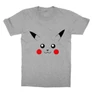 Sportszürke Pokémon gyerek rövid ujjú póló - Pikachu face