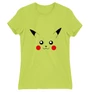 Almazöld Pokémon női rövid ujjú póló - Pikachu face