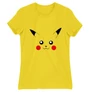 Citromsárga Pokémon női rövid ujjú póló - Pikachu face