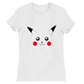 Fehér Pokémon női rövid ujjú póló - Pikachu face