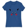 Királykék Pokémon női rövid ujjú póló - Pikachu face