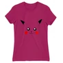 Pink Pokémon női rövid ujjú póló - Pikachu face