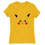 Sárga Pokémon női rövid ujjú póló - Pikachu face
