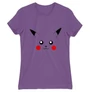 Világoslila Pokémon női rövid ujjú póló - Pikachu face