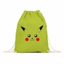 Kép 2/4 - Almazöld Pokémon tornazsák - Pikachu face